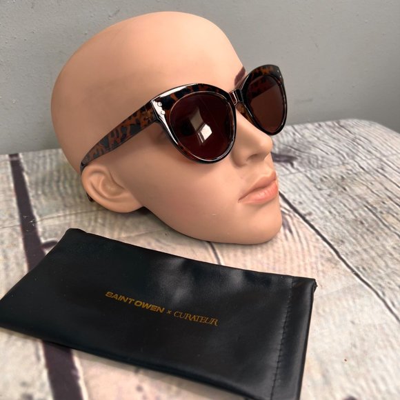 Saint Owen x Curateur Wylde Sunglasses Brown Tortoiseshell with Case NWOT main image 7